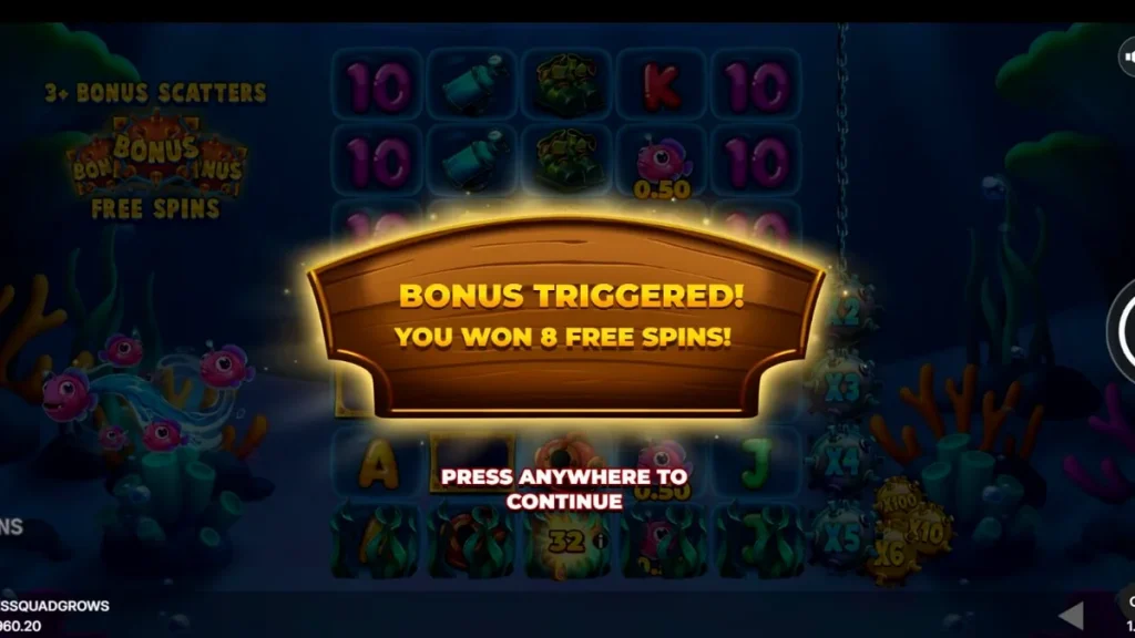 Fishin’ Madness Quadgrows slot underwater theme gameplay